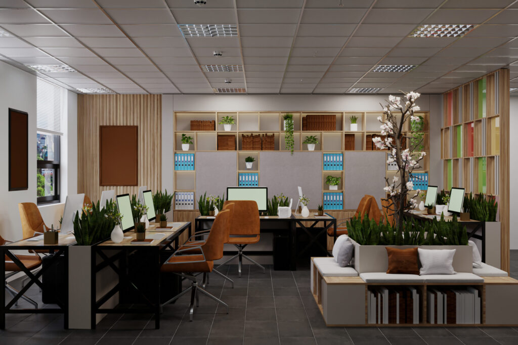 office created with sleek workstations bright inviting atmosphere scaled.jpg